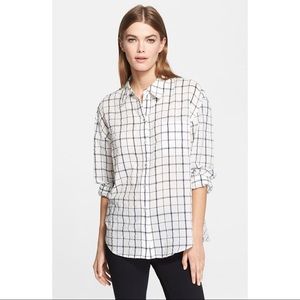 NWT Elizabeth and James checked shirt Size Small S